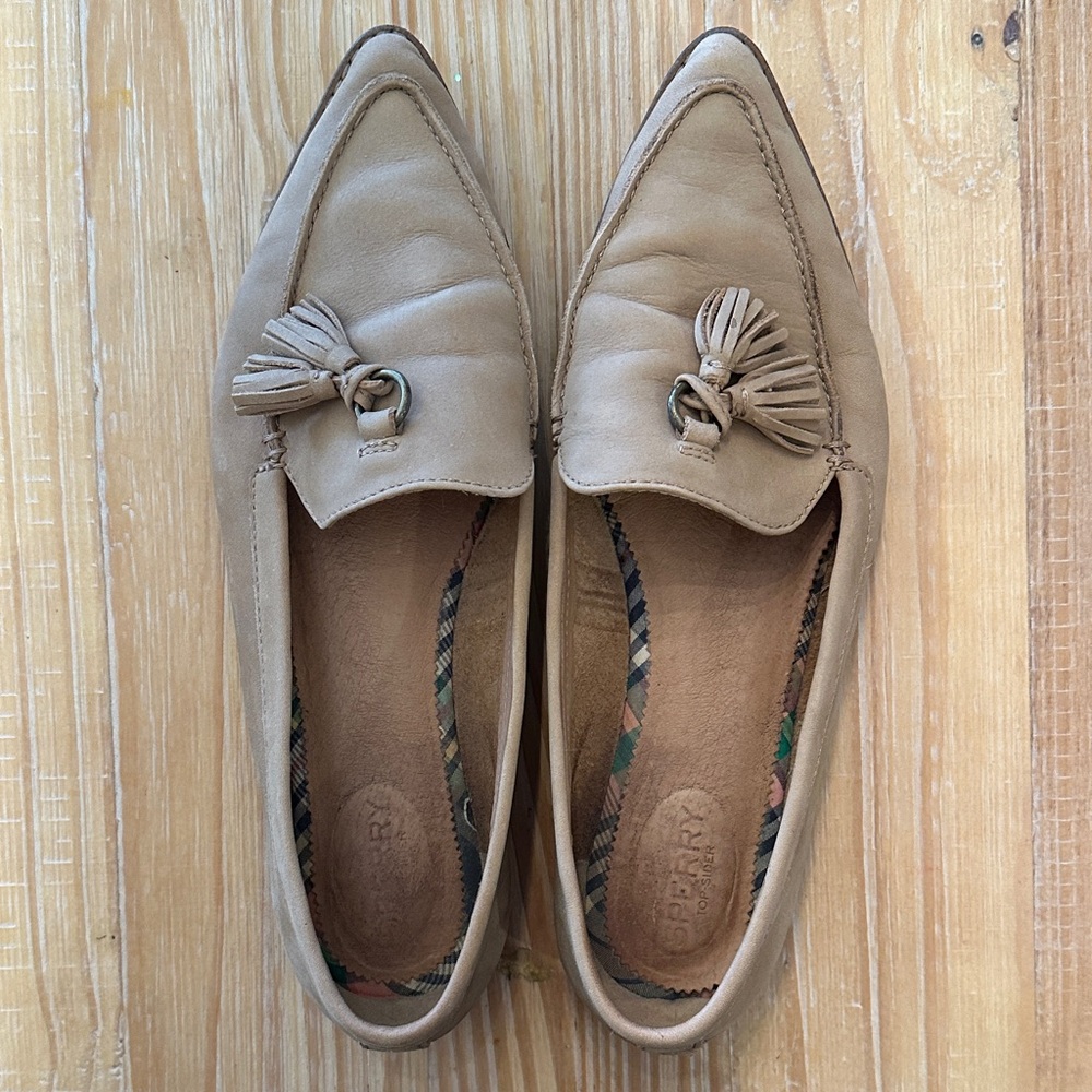 Sperry Tan Tassel Loafers for Women